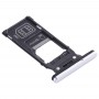SIM Card Bac + Tray Carte SIM + Micro SD pour carte Tray Sony Xperia XZ2 (Argent)