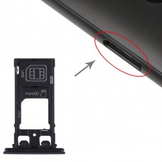 SIM karta Tray + SIM karta zásobník + Micro SD Card Tray pro Sony Xperia XZ2 Compact (Black)