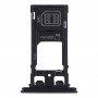 SIM vassoio di carta + vassoio di carta di SIM + Micro SD Card vassoio per Sony Xperia xz2 compatto (nero)