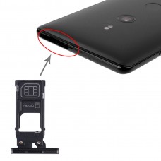 Bandeja de tarjeta SIM + Micro SD Card bandeja para Sony Xperia XZ3 (Negro)