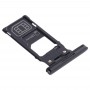 Bandeja de tarjeta SIM + Micro SD Card bandeja para Sony Xperia XZ3 (Negro)