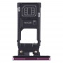 Bandeja de tarjeta SIM + Micro SD Card bandeja para Sony Xperia XZ3 (púrpura)