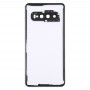 Transparente batería cubierta trasera con la tapa de la lente de la cámara para Samsung Galaxy S10 G973F / DS G973U G973-G973 SM (transparente)