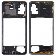 Marco medio del bisel Placa para Galaxy Samsung A71 (Negro)
