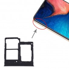 SIM karta Tray + SIM karta zásobník + Micro SD Card Tray pro Samsung Galaxy A20E (Black)