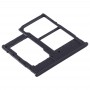 SIM-Karten-Behälter + SIM-Karten-Behälter + Micro-SD-Karten-Behälter für Samsung Galaxy A20e (Schwarz)