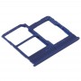 SIMカードトレイサムスンギャラクシーA20E用+ SIMカードトレイ+マイクロSDカードトレイ（ブルー）