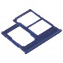 SIM vassoio di carta + vassoio di carta di SIM + Micro SD Card vassoio per Samsung Galaxy A20e (blu)