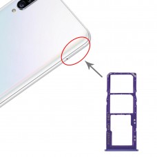 SIM картата тава + SIM Card Tray + Micro SD Card тава за Samsung Galaxy A30s (син)