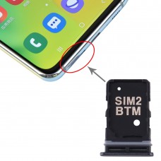 SIM-kort fack + SIM-kort fack för Samsung Galaxy A80 (Svart)
