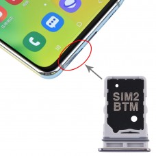 Vassoio SIM vassoio di carta + SIM per Samsung Galaxy A80 (argento)