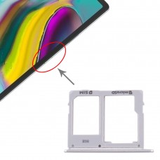 Slot per scheda SIM + Micro SD Card vassoio per Samsung Galaxy Tab S5E SM-T725 (argento)