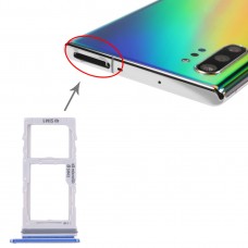 SIM-kort fack + SIM-kort fack / Micro SD-kort fack för Samsung Galaxy fotnot 10 + (blå)