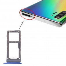 SIM karty zásobník / Micro SD Card Tray pro Samsung Galaxy Note10 + (modrá)