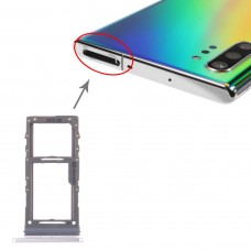 SIM-korttipaikka / Micro SD-kortin lokero Samsung Galaxy Note10 + (valkoinen)