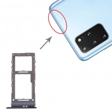 SIM ბარათის Tray + Micro SD Card Tray for Samsung Galaxy S20 + / Galaxy S20 Ultra (Black)