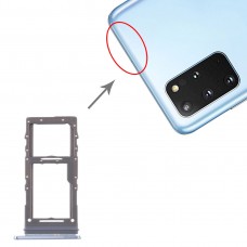 SIM Card Tray + Micro SD Card Tray for Samsung Galaxy S20+ / Galaxy S20 Ultra(Blue)