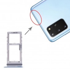 SIM-kort fack + SIM-kort fack / Micro SD-kort fack för Samsung Galaxy S20 + / Galaxy Ultra S20 (blå)