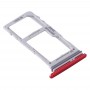 SIM ბარათის Tray + SIM ბარათის Tray / Micro SD Card Tray for Samsung Galaxy S20 + / Galaxy S20 Ultra (წითელი)