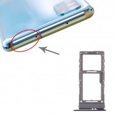 SIM ბარათის Tray + Micro SD Card Tray for Samsung Galaxy S20 (Black)