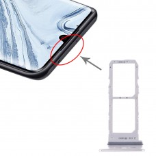 SIM ბარათის Tray + SIM ბარათის Tray for Samsung Galaxy Note10 (თეთრი)