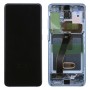 Original Dynamic AMOLED Material LCD Screen and Digitizer Full Assembly with Frame for Samsung Galaxy S20(Blue)