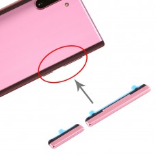 Botón de encendido y de volumen Botón de control para Samsung Galaxy Nota 10 (rosa)