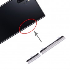 Virtapainike ja Äänenvoimakkuussäätimen Samsung Galaxy Note10 + (hopea)