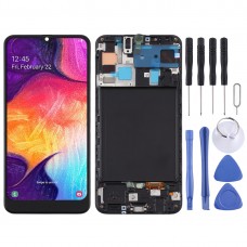 TFT Material LCD Screen and Digitizer Full Assembly With Frame for Samsung Galaxy A50 (Black)