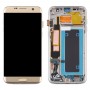 OLED-material LCD-skärm och digitizer Fullständig montering med ram för Samsung Galaxy S7 Edge / SM-G935F (guld)