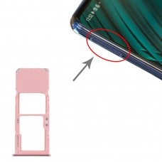 SIM Card Tray + Micro SD Card Tray for Samsung Galaxy A51 (Pink)