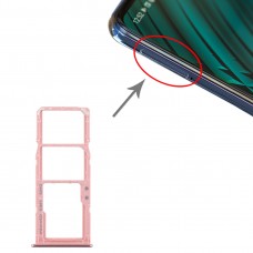 SIM-карты лоток + SIM-карты лоток + Micro SD-карты лоток для Samsung Galaxy A51 / A515 (розовый)