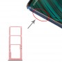 SIM-kort fack + SIM-kort fack + Micro SD-kort fack för Samsung Galaxy A51 / A515 (Pink)