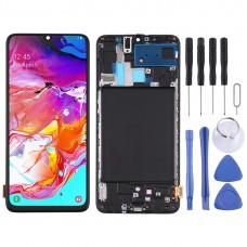 TFT Material LCD Screen and Digitizer Full Assembly With Frame for Samsung Galaxy A70 (Black)