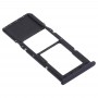サムスンギャラクシーA21sのためのSIMカードトレイ+マイクロSDカードトレイ（ブラック）