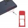 SIM kártya tálca + Micro SD kártya tálca Samsung Galaxy A21s (piros)