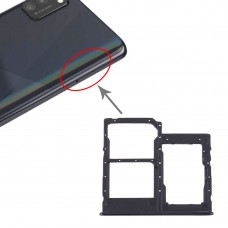 SIM-карти лоток + SIM-карти лоток + Micro SD-карти лоток для Samsung Galaxy A41 / A415 (чорний)