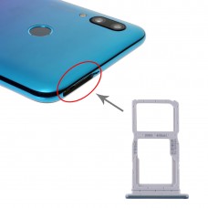 SIM-kort fack + SIM-kort fack / Micro SD-kort fack för Huawei P smarta Pro 2019 (blå)