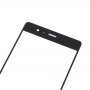 Para la pantalla del Huawei P9 Frente lente de cristal externa (Negro)