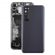 Huawei社ノヴァ7 5Gのためのオリジナルバッテリーバックカバー付きカメラのレンズカバー（ブラック）