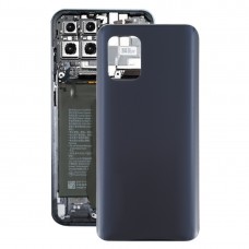 Стекло Материал батареи задняя крышка для Xiaomi Mi 10 Lite 5G (черный)