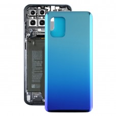 Стъкло Материал Battery Back Cover за Xiaomi Mi 10 Lite 5G (син)
