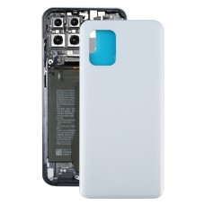Glass Material Battery Back Cover for Xiaomi Mi 10 Lite 5G(White)