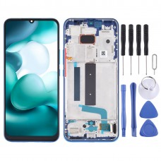 Оригінальний ЖК-екран AMOLED Матеріал і дігітайзер Повне зібрання з рамкою для Xiaomi Mi 10 Lite 5G (синій)