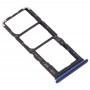 SIM Card Bac + Tray Carte SIM + Micro SD pour carte Tray vivo Y3 (Bleu)