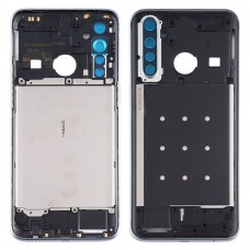 Middle Frame Bezel Plate with Side Keys for OPPO Realme 5 Pro / Q(Silver)