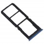 SIM karta Tray + SIM karta zásobník + Micro SD Card Tray pro OPPO A11 (modrá)