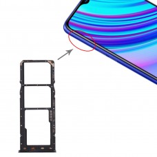 SIM ბარათის Tray + SIM ბარათის Tray + Micro SD Card Tray for Realme X Lite (Black)