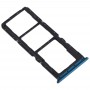 SIM karta Tray + SIM karta zásobník + Micro SD Card Tray pro Realme X2 (modrá)
