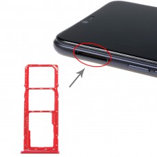 SIM-карты лоток + SIM-карты лоток + Micro SD-карты лоток для Realme 2 (красный)